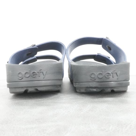 Gdefy Sandals Mens Size 13 Blue Black Double‎ Buckle Slip On Comfort Casual - Picture 5 of 8